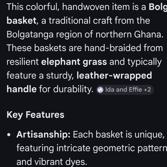 Bolga Weaved Braided Basket - Picture 9 of 9